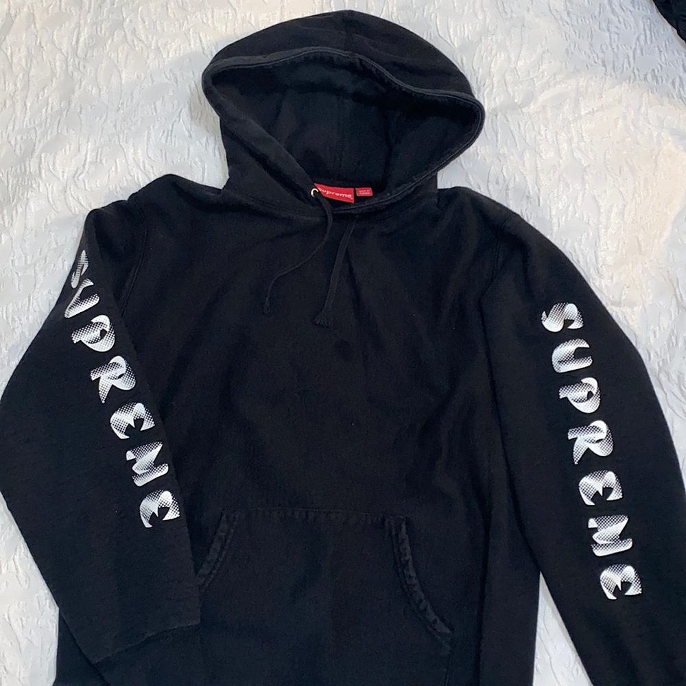 Supreme gradient sleeve hoodie